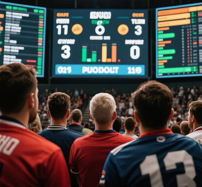 球迷觀看比分與賽事數據畫面